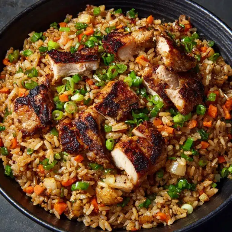High Protein Crispy Garlic Chicken Fried Rice Recipe
