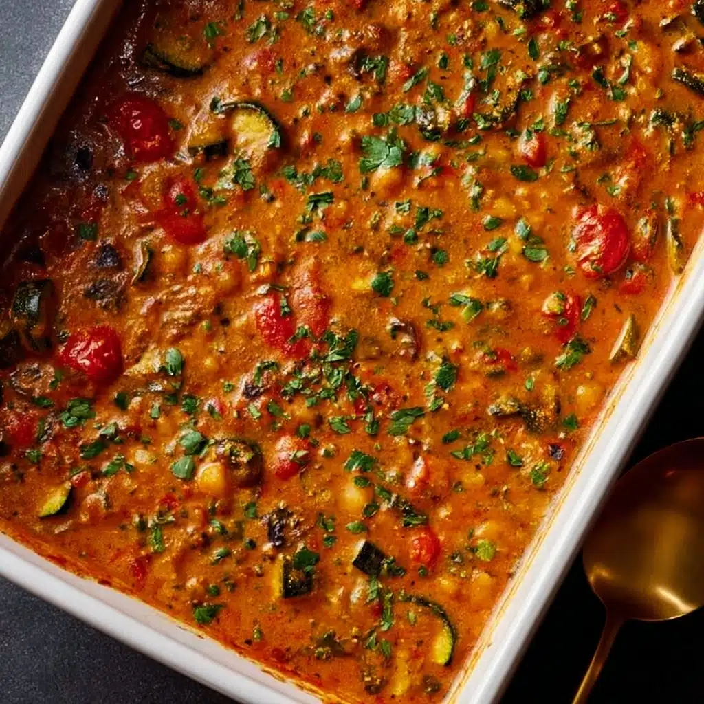Spicy Baked Zucchini Chickpea Curry Recipe - Recipe Image