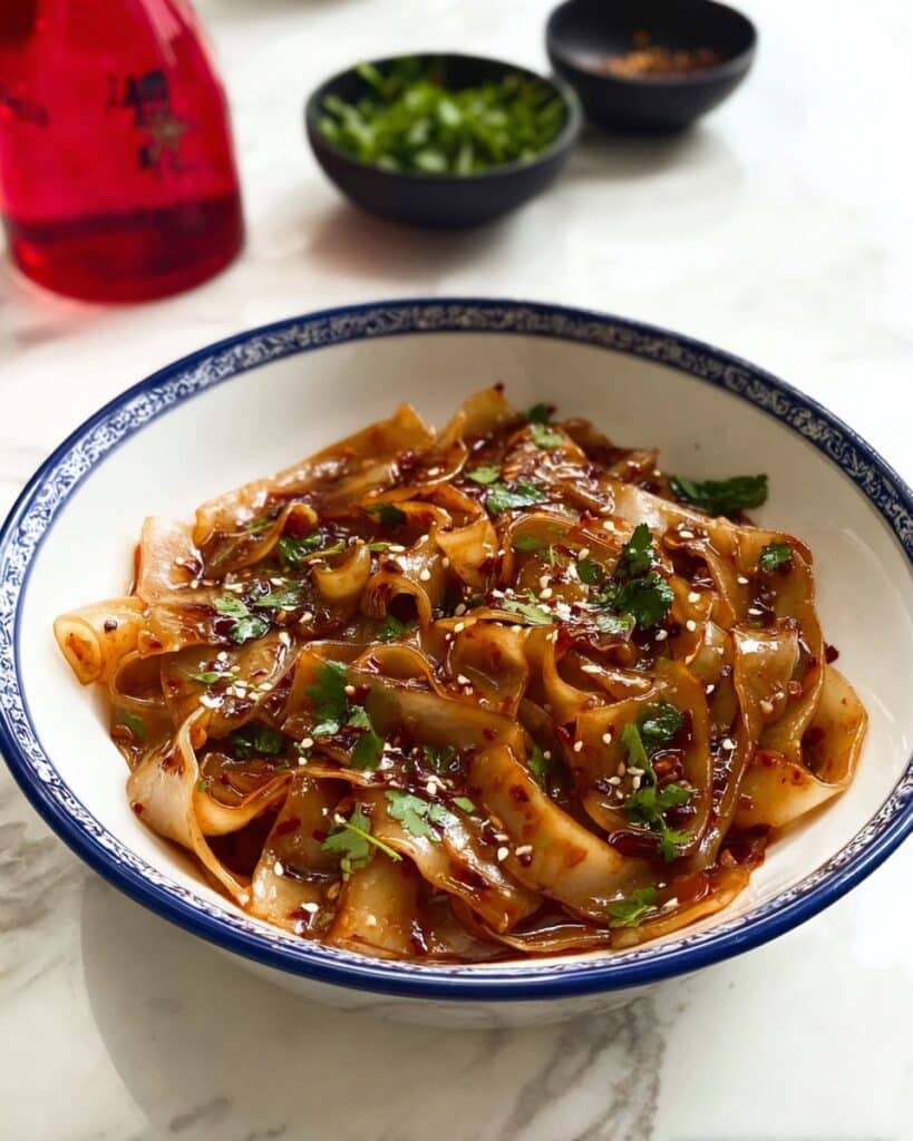 Gochujang Chili Oil Rice Paper Noodles Recipe