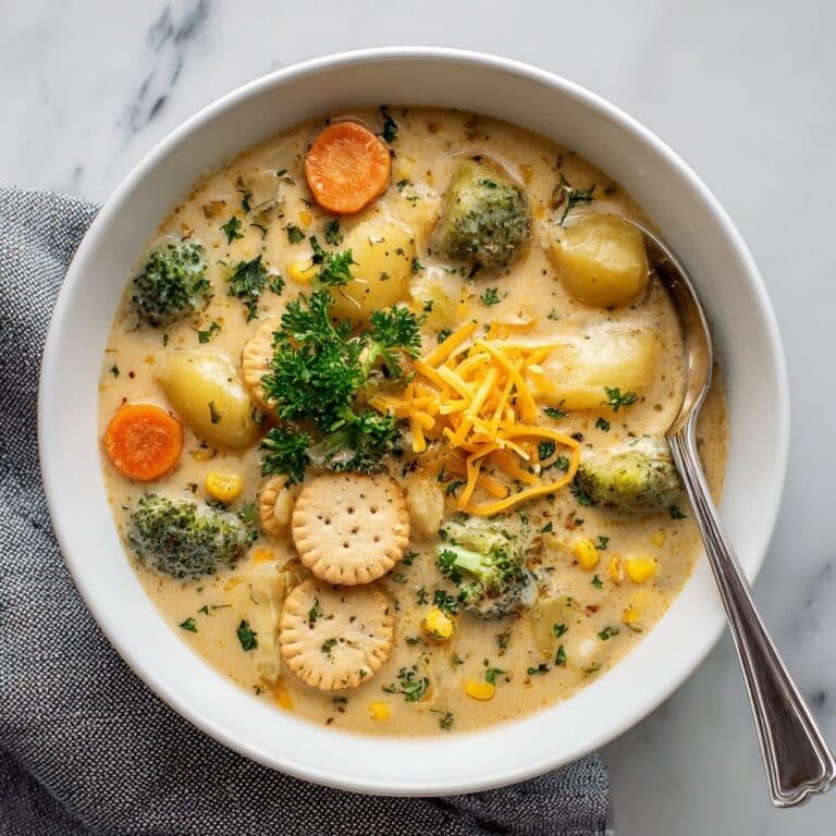 One Pot Creamy Vegetable Soup Recipe