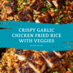 High Protein Crispy Garlic Chicken Fried Rice Recipe