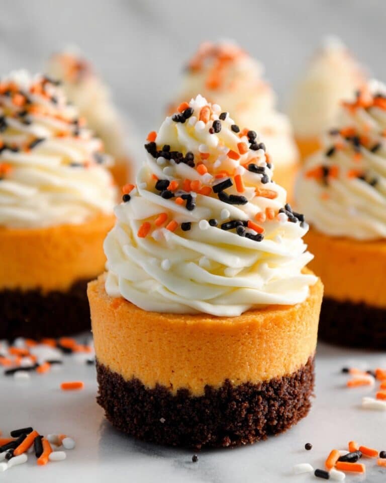 Brownie Cupcakes with Orange Buttercream and Halloween Sprinkles Recipe