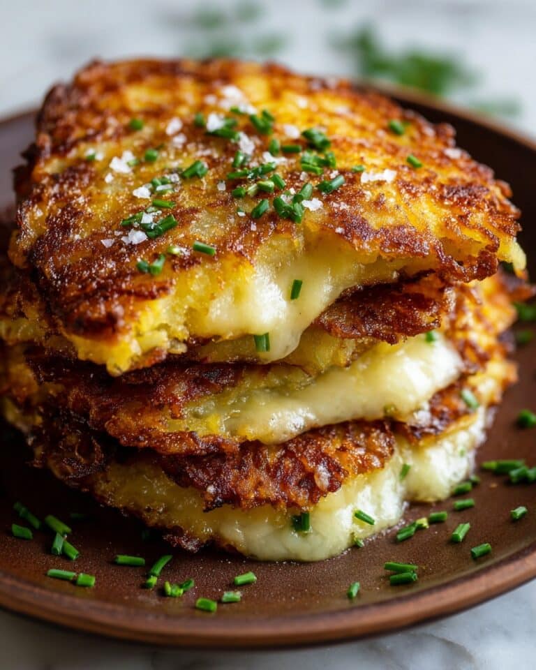 Potato and Onion Cheese Pancakes with Fresh Tomato and Mozzarella Topping Recipe