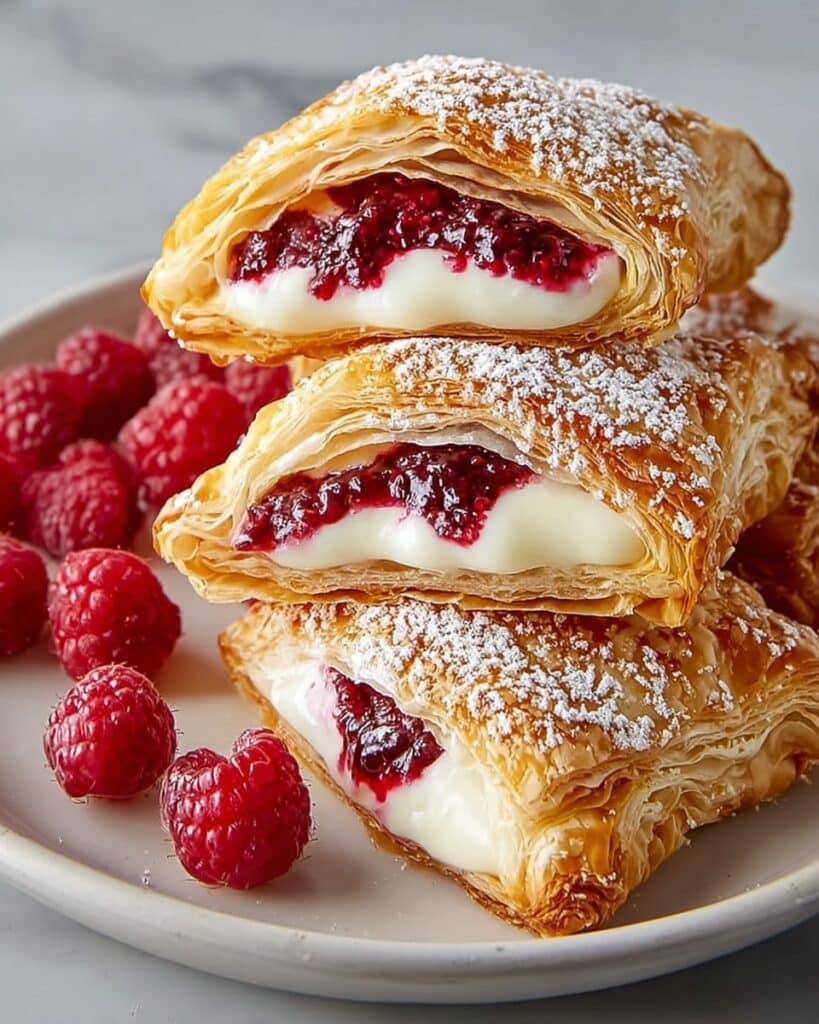 Flaky Raspberry Cream Cheese Pastries Recipe
