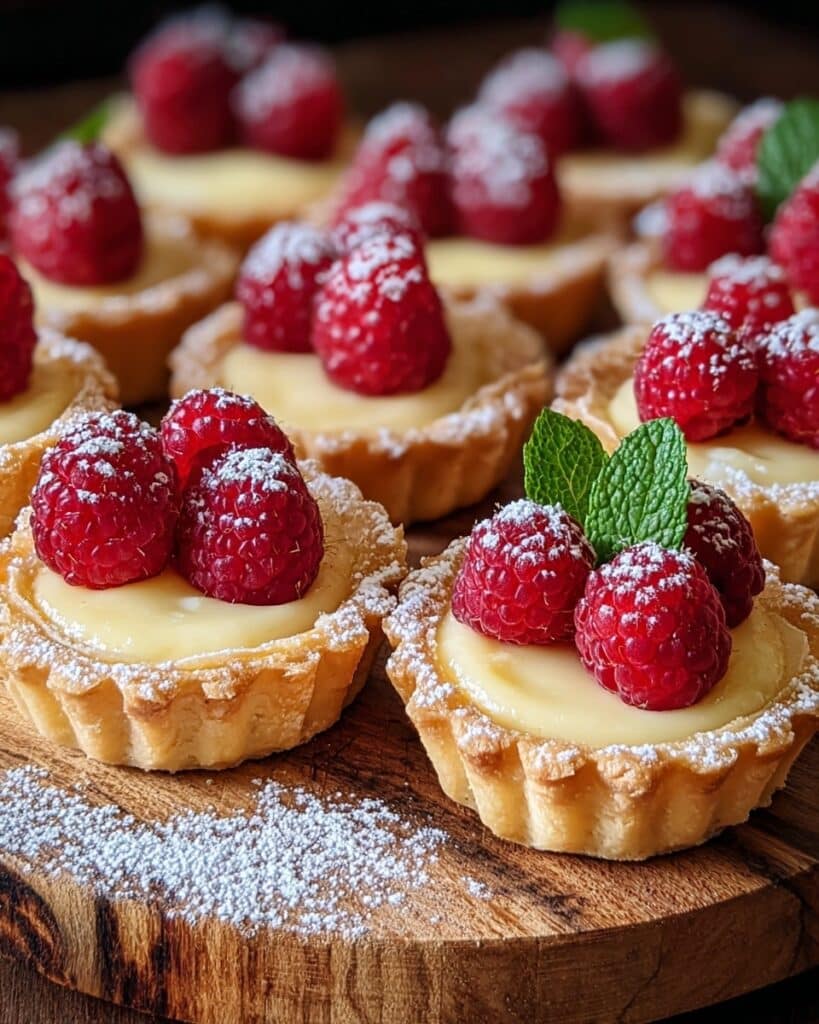 Vanilla Cream Tarts with Fresh Raspberries Recipe
