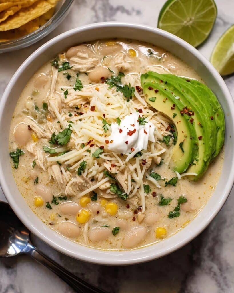 Slow Cooker White Chicken Chili – Creamy Comfort in a Bowl Recipe