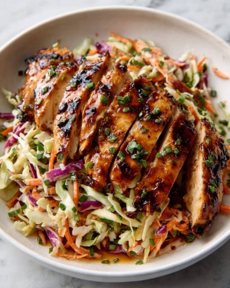 Sticky Apple Cider Chicken with Crisp Autumn Slaw Recipe