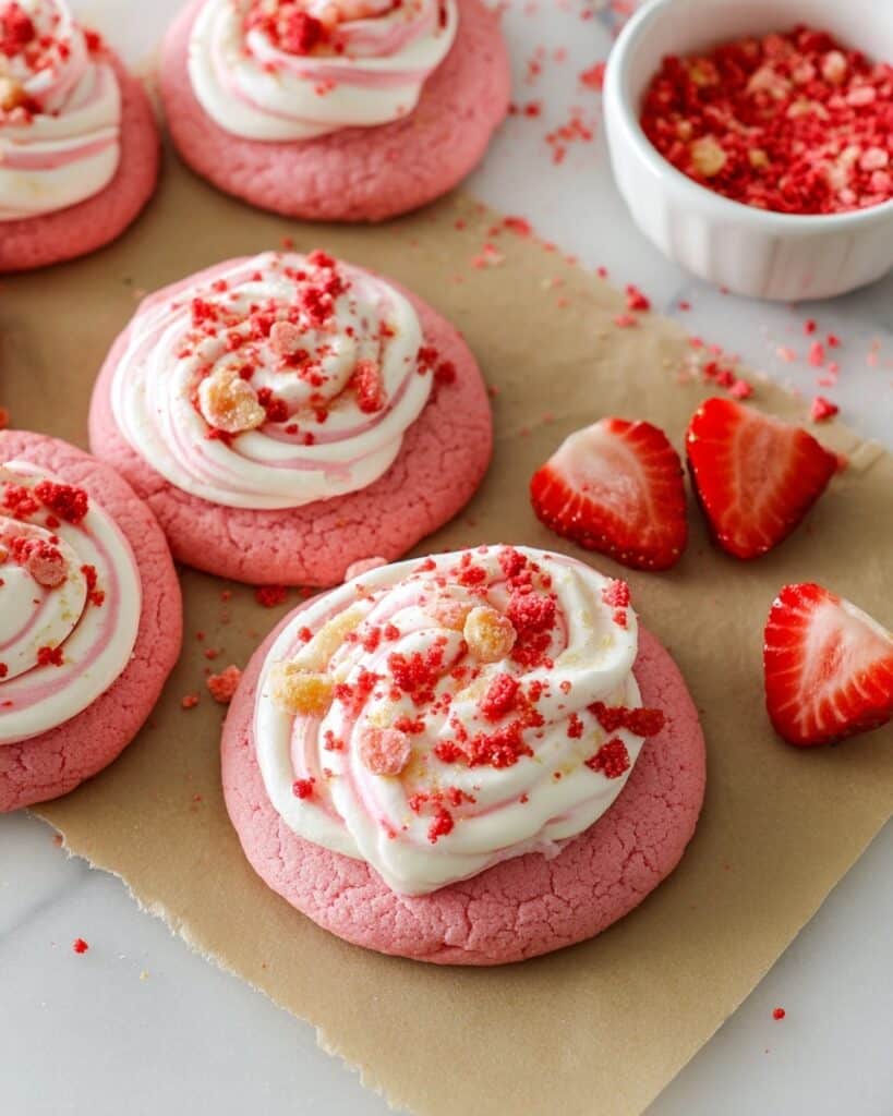 Strawberry Crunch Shortcake Cookies Recipe