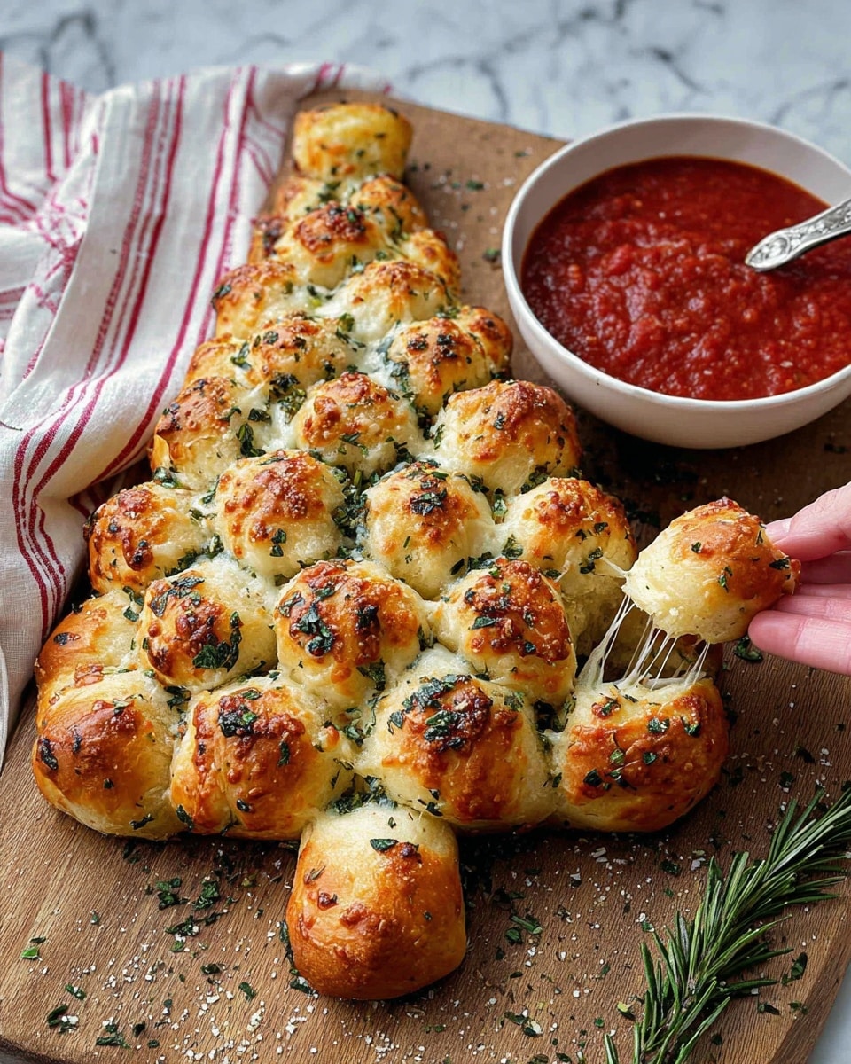 Cheesy Christmas Tree Bread Recipe