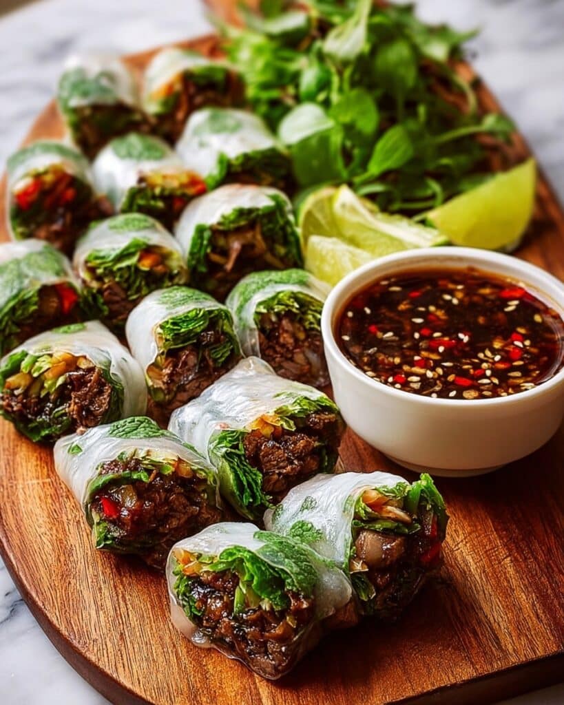 Thai Basil Beef Rolls Recipe