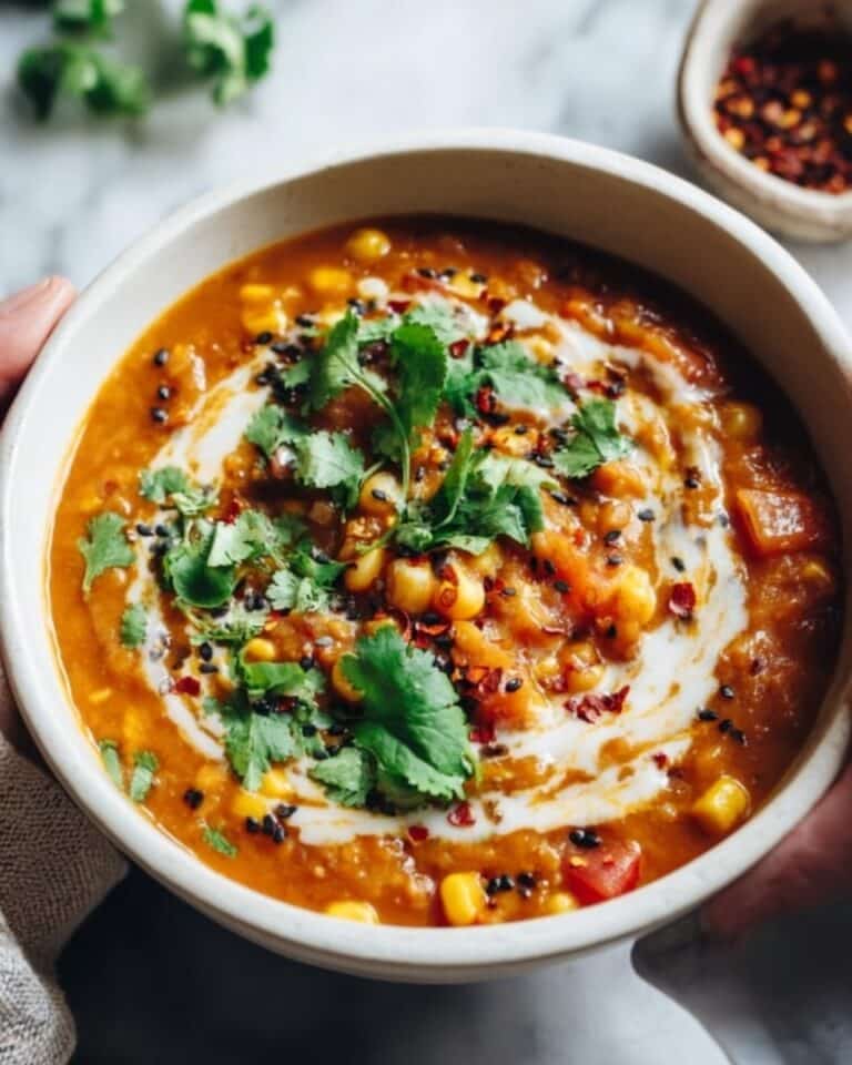 Moroccan Spiced Lentil & Chickpea Soup Recipe