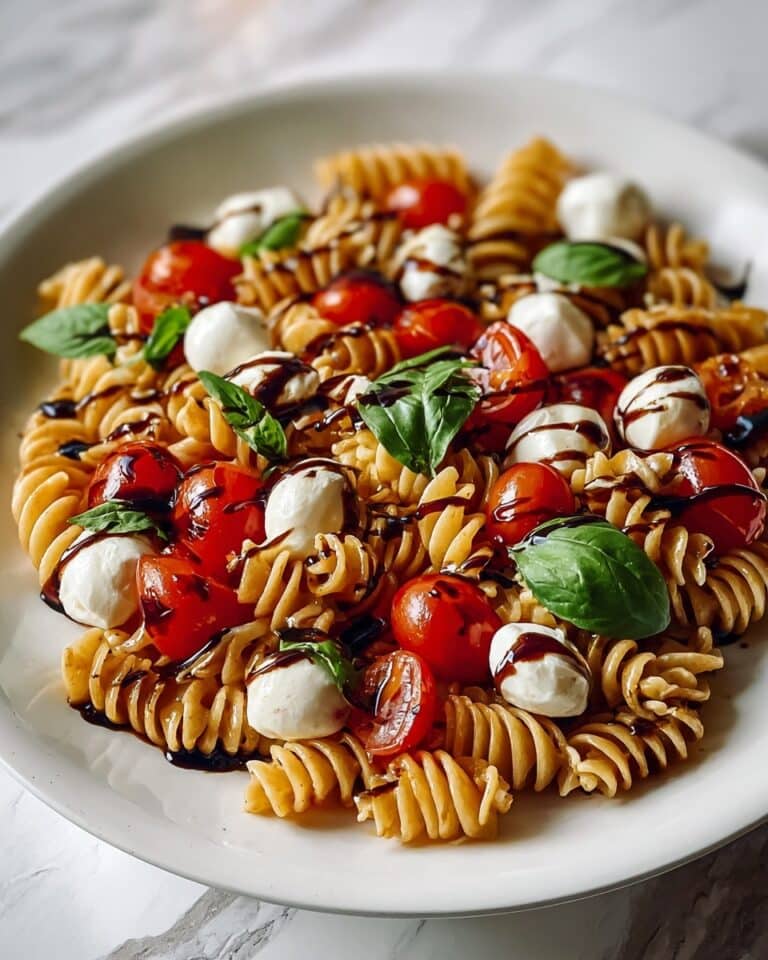 Caprese Pasta Salad with Balsamic Glaze Recipe
