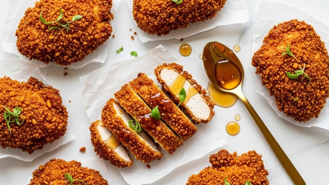Baked Crunchy Hot Honey Chicken Recipe