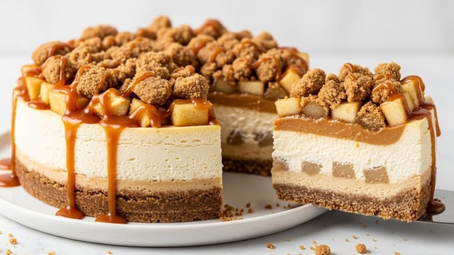 Salted Caramel Apple Pie Cheesecake Recipe
