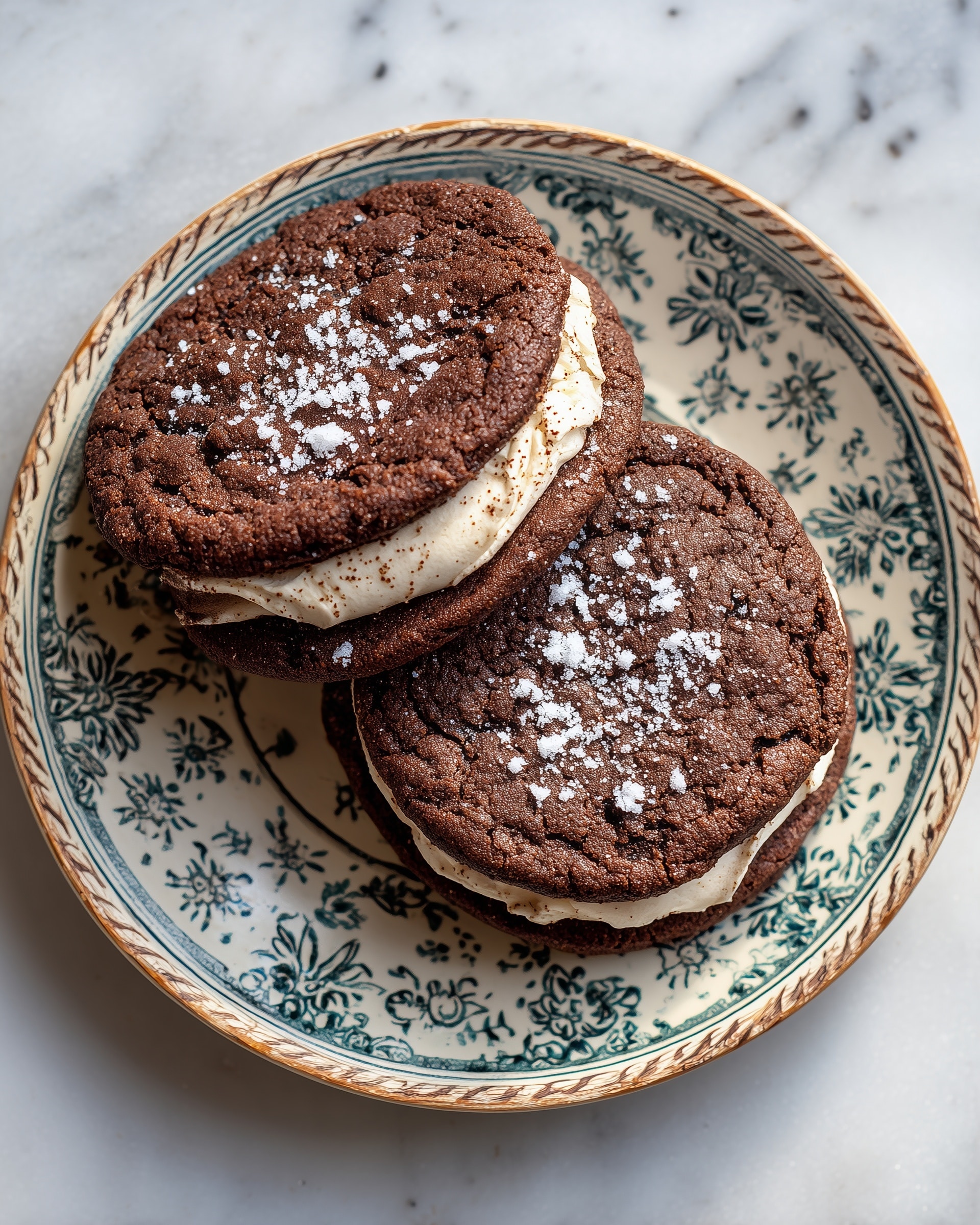 Chocolate Filled Red Velvet Cookies Recipe - Recipe Image