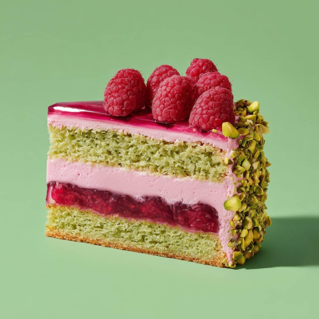 Pistachio Raspberry Cake Recipe