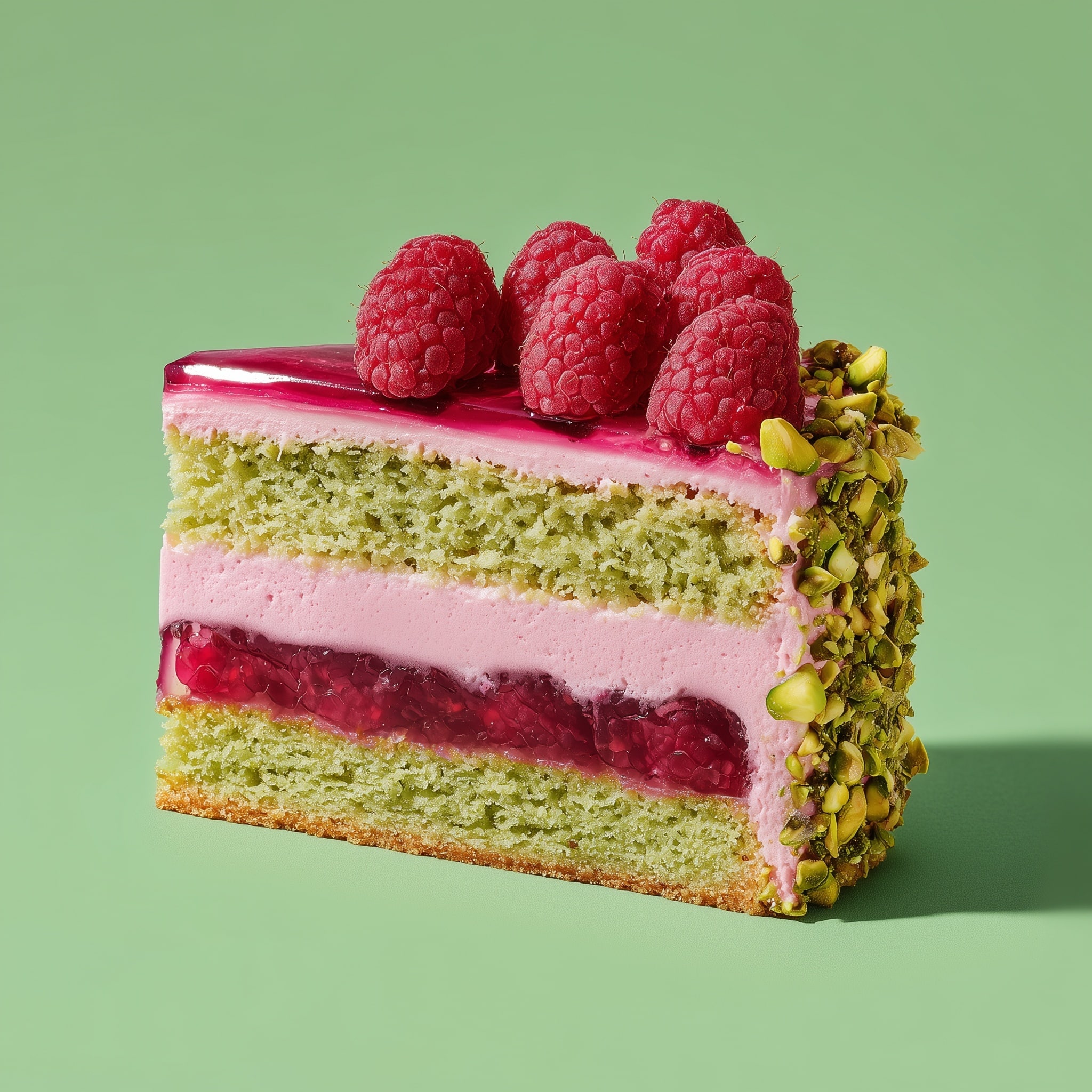 Pistachio Raspberry Cake Recipe - Recipe Image