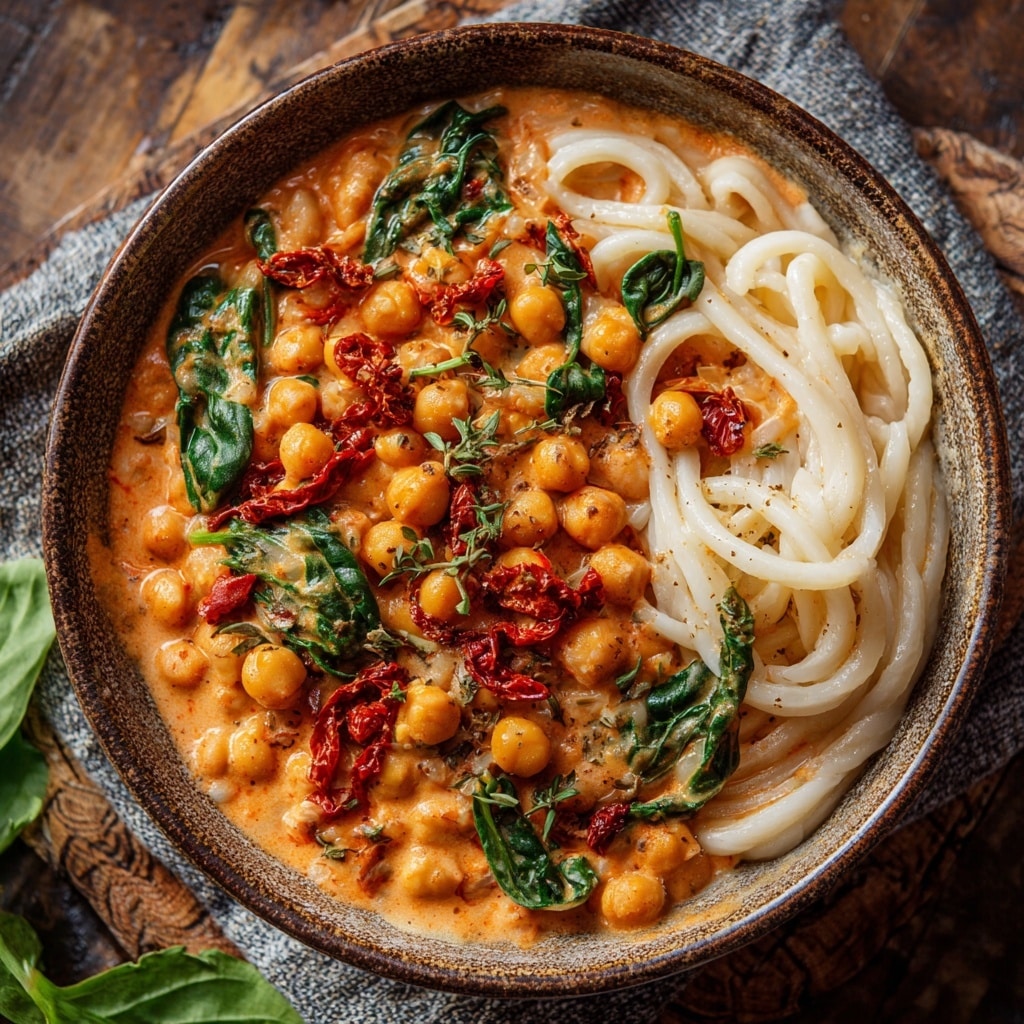 Harissa Chickpea Pasta Recipe - Recipe Image