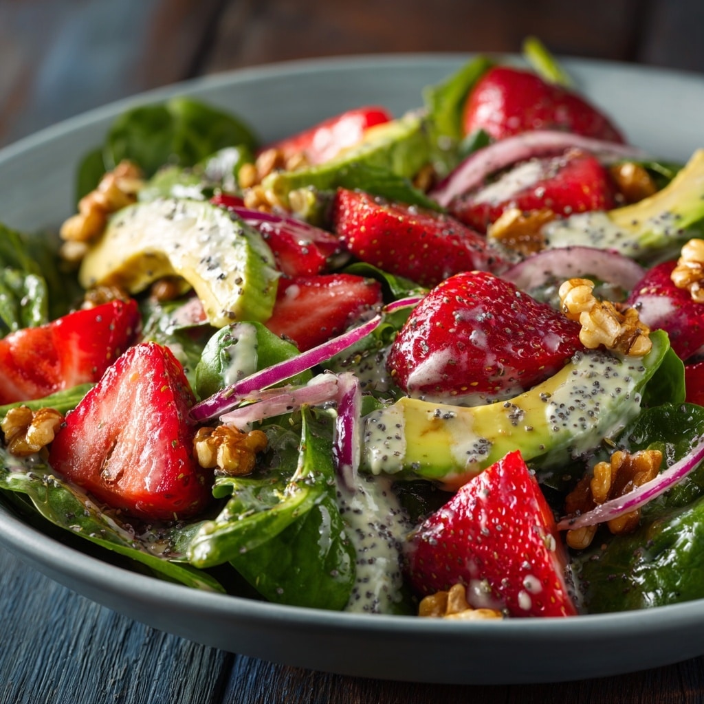 15-Minute Strawberry Spinach Salad Recipe