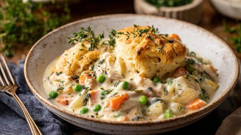 Creamy Chicken Pot Pie Orzo Recipe