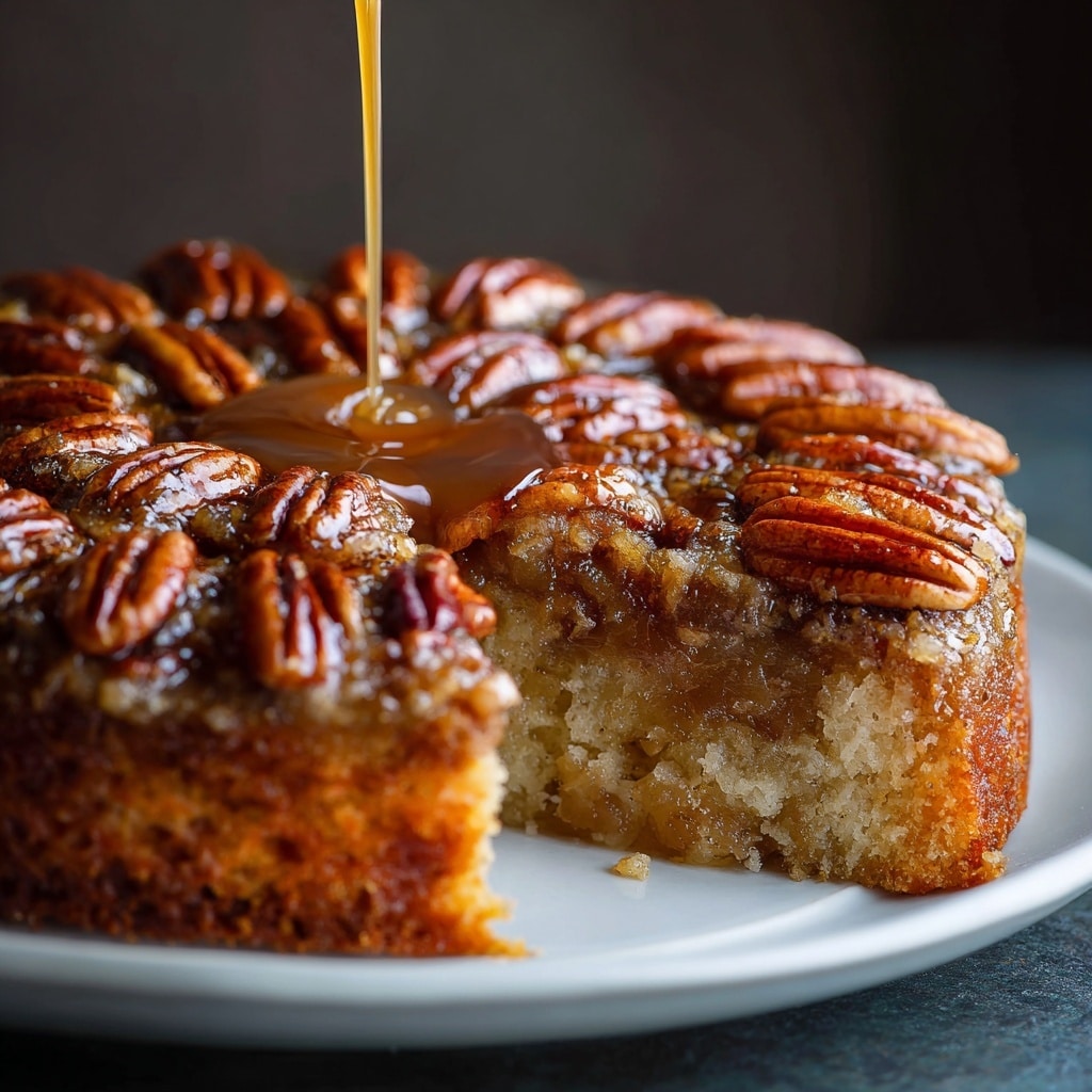Pecan Upside Down Cake Recipe - Recipe Image