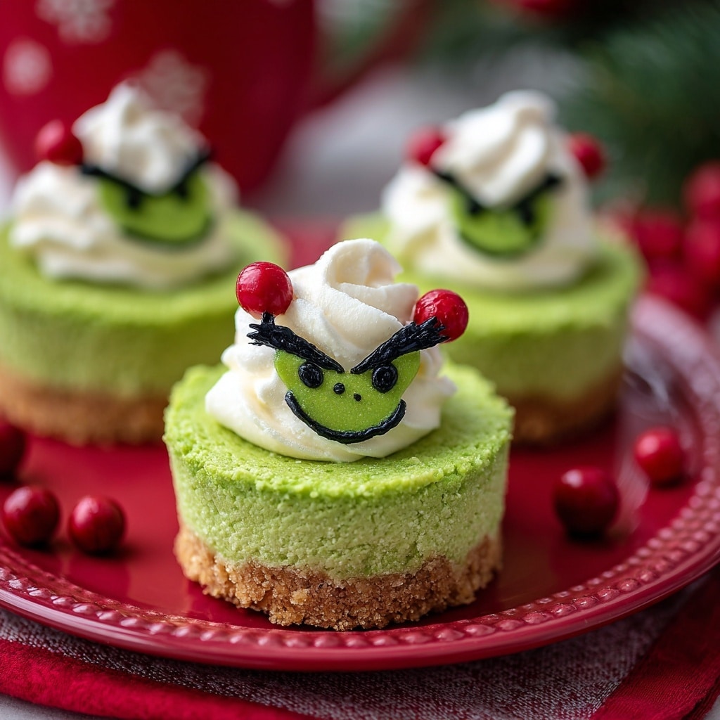 Grinch Mini Cheesecakes Recipe - Recipe Image