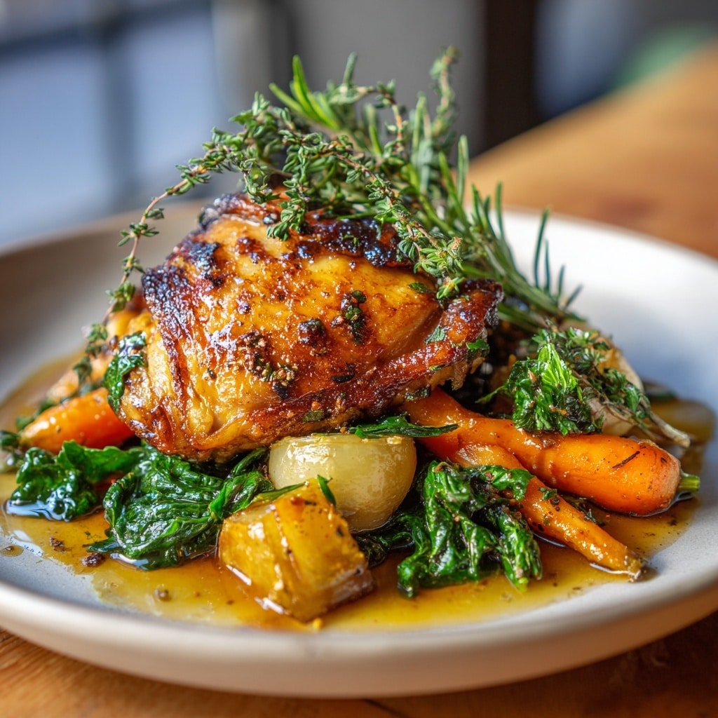 Roasted Chicken with Winter Squash and Baby Greens Salad Recipe