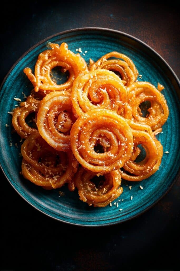 Delicious Homemade Jalebi with Nut Topping Recipe