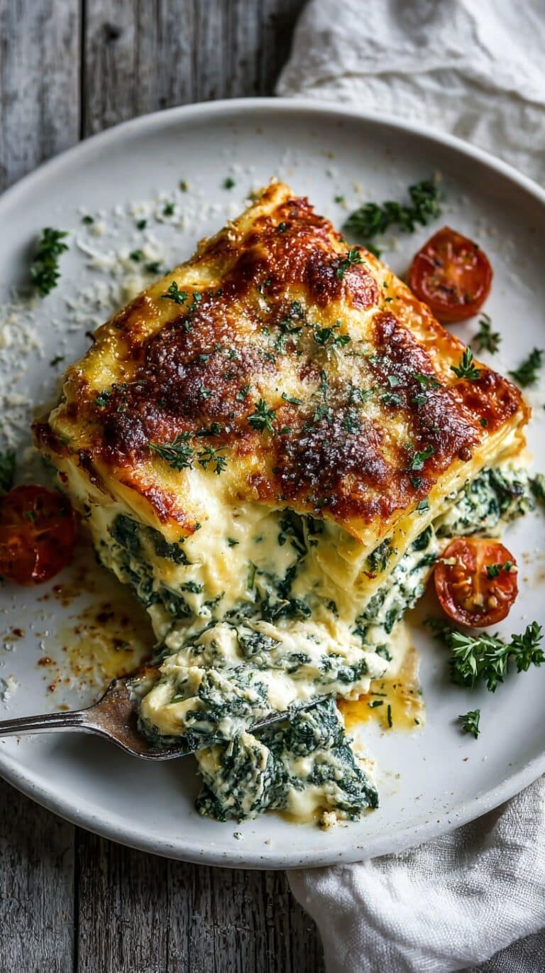 Creamy Spinach and Cheese Lasagna Recipe