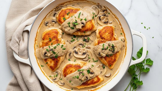 Creamy Mushroom Chicken Recipe