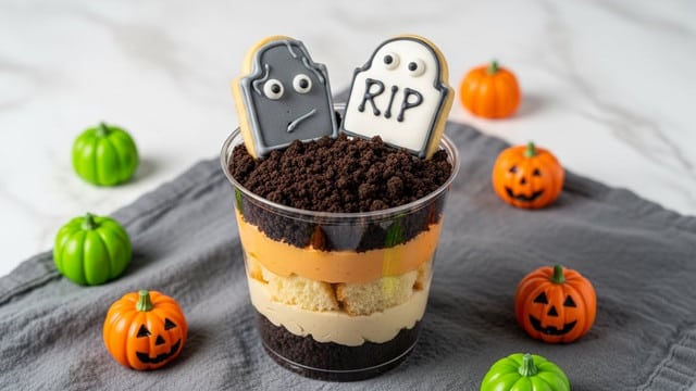 Fun Graveyard Dirt Cake Cups Recipe