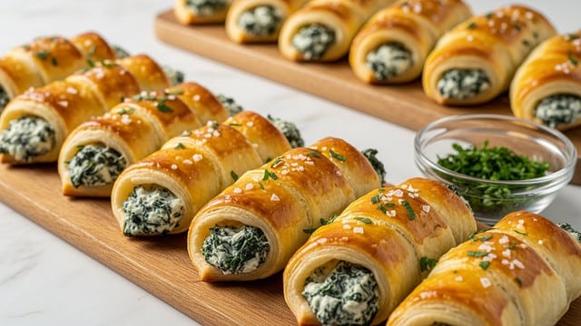 Spinach and Feta Puff Pastry Twists Recipe