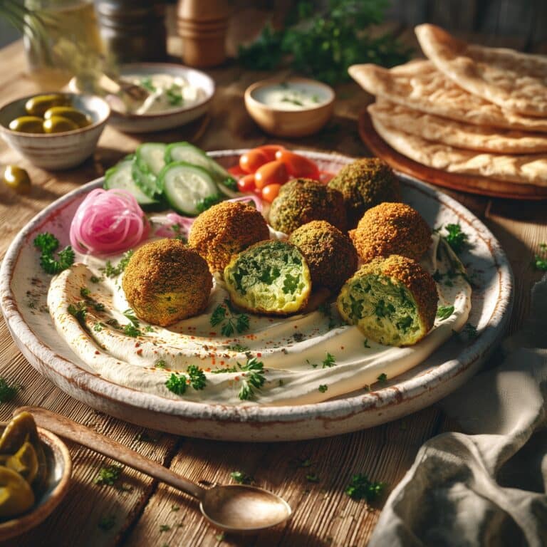 Spinach Falafel & Hummus Bowl Recipe