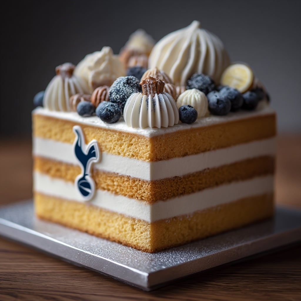 Tottenham Cake with Berry Lemon Icing and Coconut Topping Recipe - Recipe Image