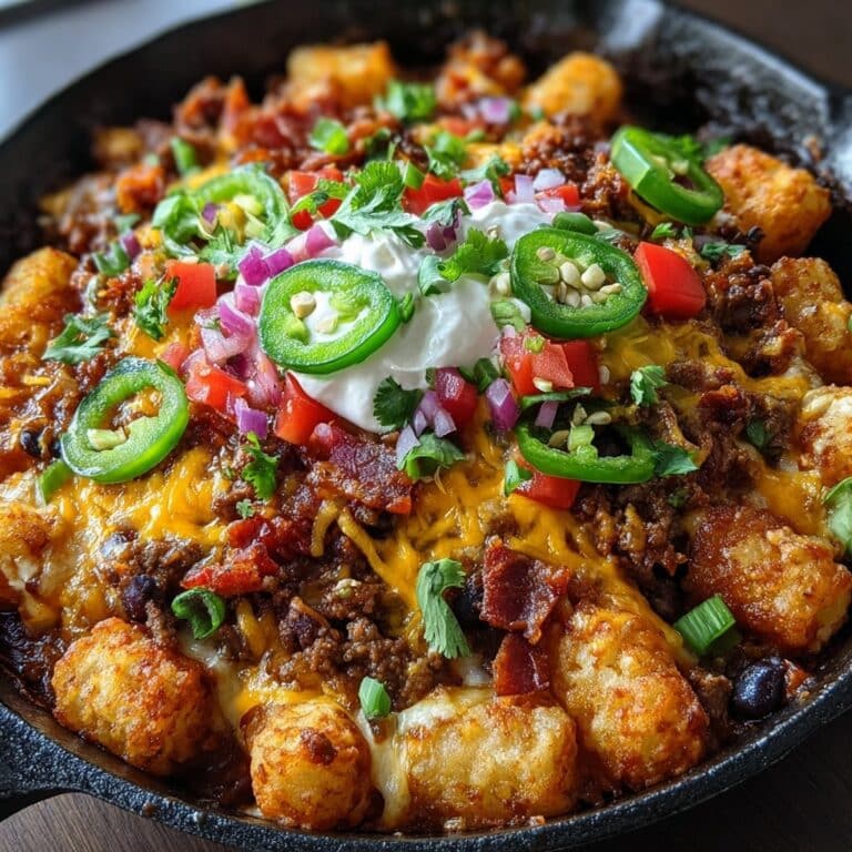 Loaded Buffalo Chicken Tater Tot Bake Recipe