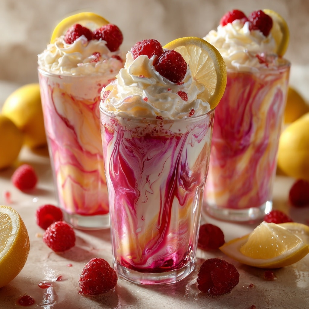 Vanilla Raspberry Iced Latte Recipe - Recipe Image