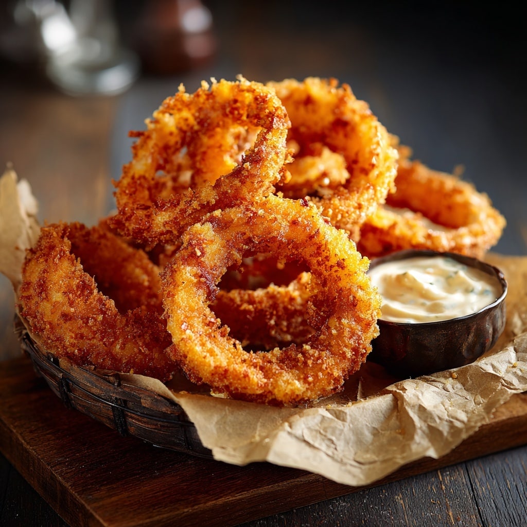 Crispy Mini Bloomin’ Onions with Creamy Buttermilk Ranch Dip Recipe - Recipe Image