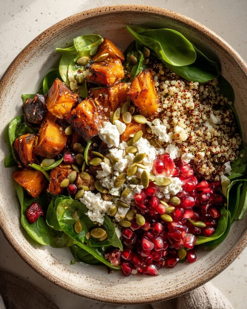 Roast Pumpkin, Spinach and Feta Salad Recipe