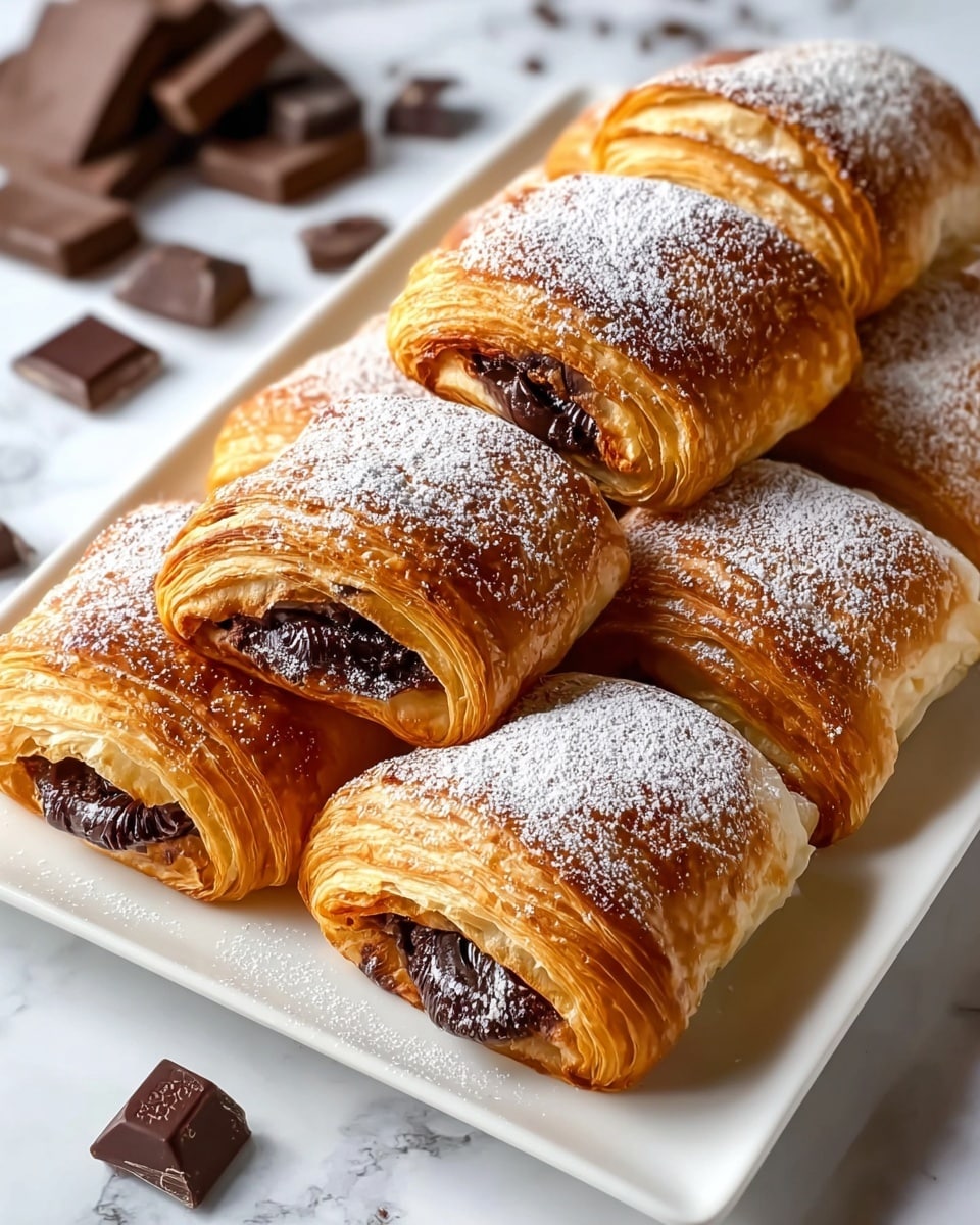 Homemade Chocolate Croissants Recipe - Recipe Image
