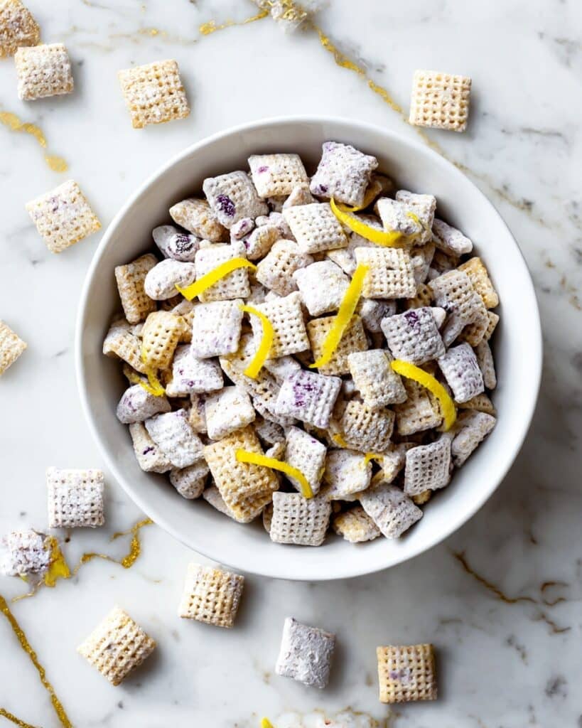 Blueberry Lemon Cheesecake Puppy Chow Recipe
