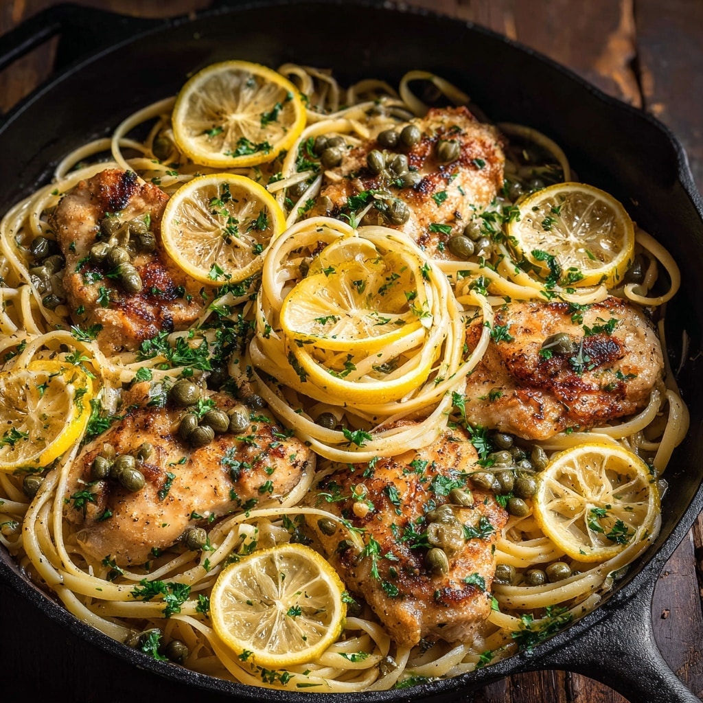 Lemon Butter Pasta with Chicken Recipe