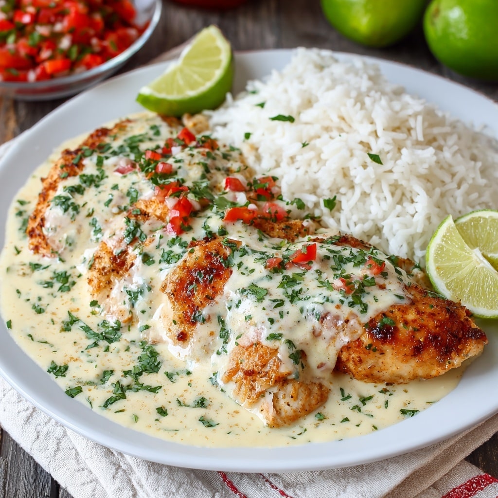 Creamy Smothered Chicken & Rice Recipe - Recipe Image