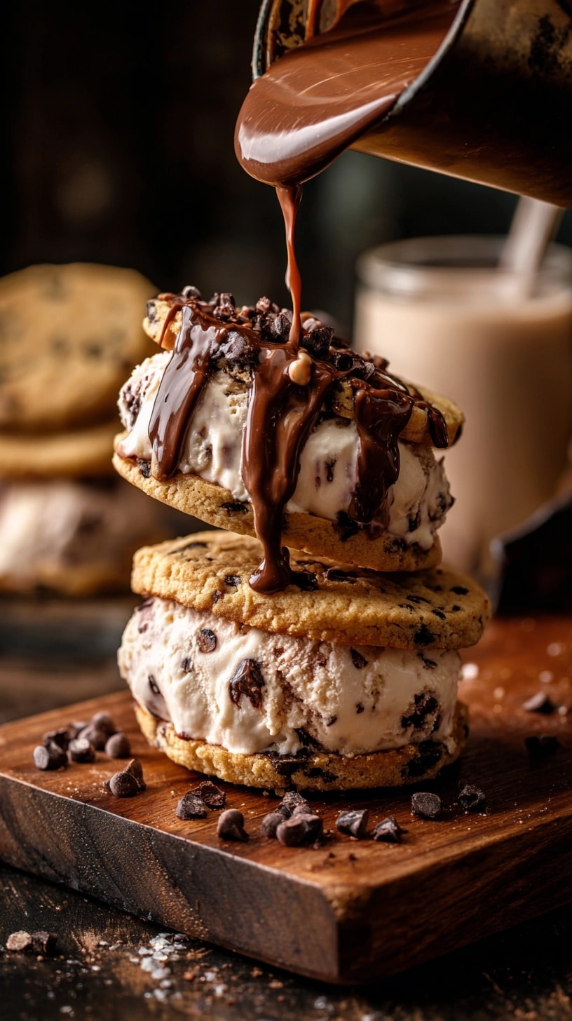 Brownie Cookie Sandwiches with Cookie Dough Buttercream Recipe - Recipe Image