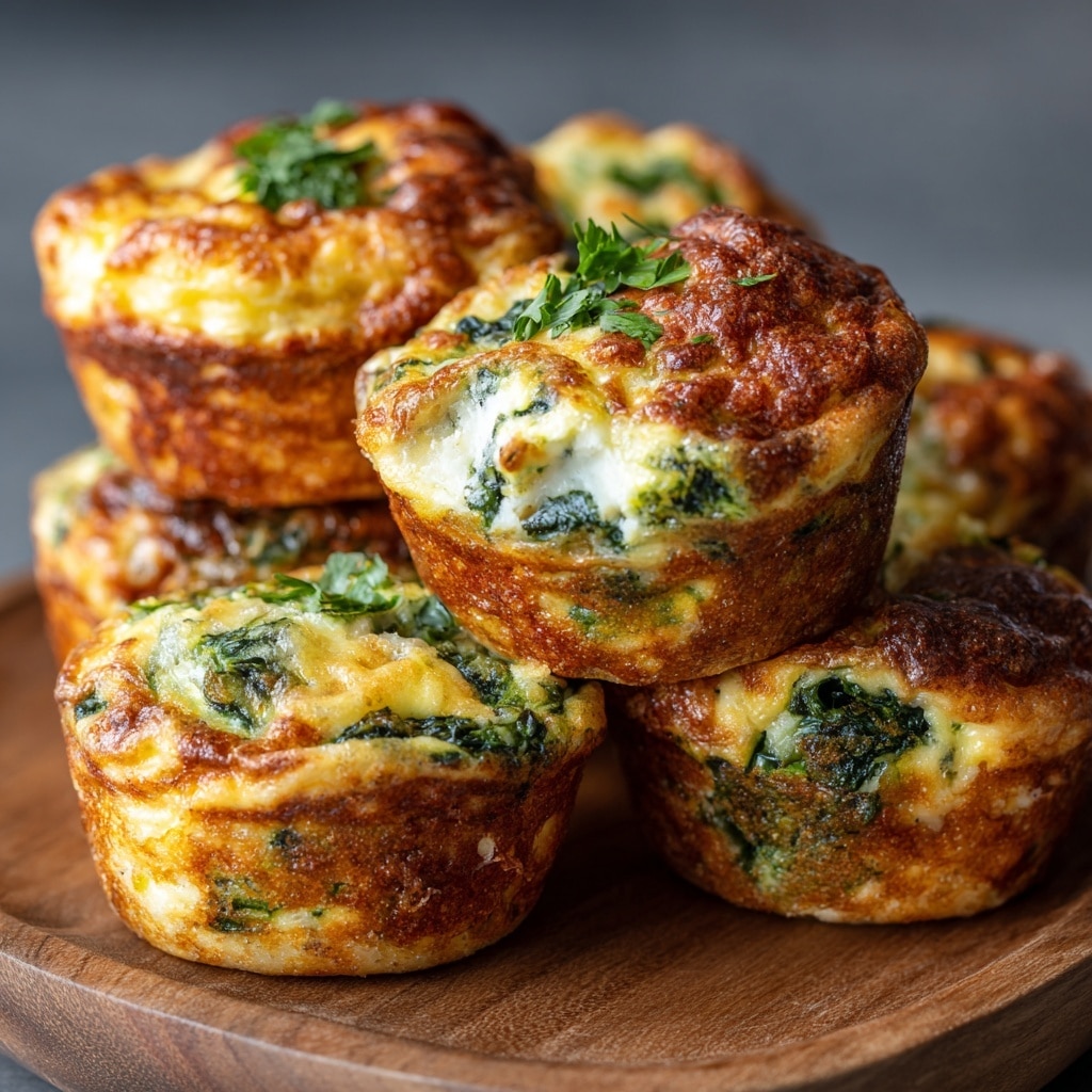 Mouthwatering Spinach and Mushroom Quiche Muffins Recipe - Recipe Image