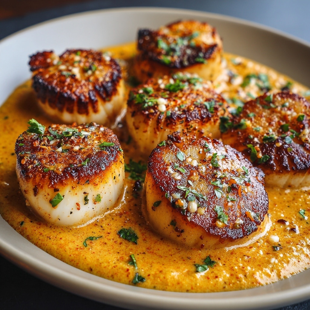 Seared Lemon Garlic Butter Scallops Recipe - Recipe Image