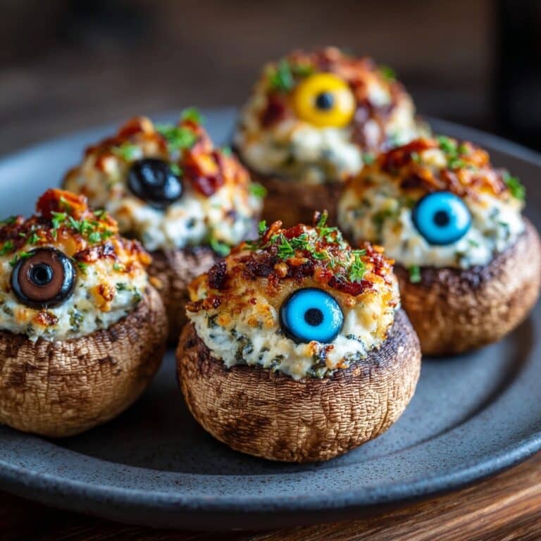 Stuffed Mushroom Eyeballs Recipe