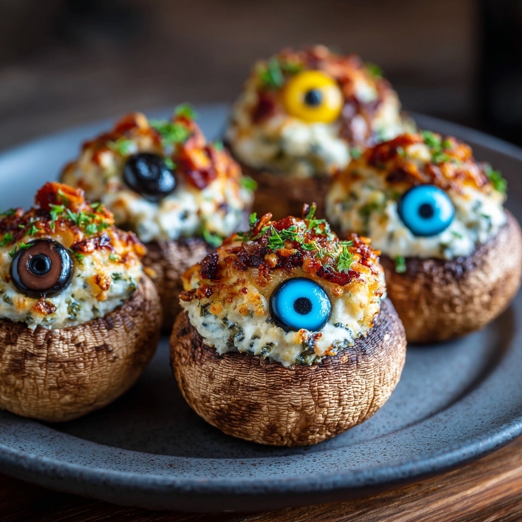 Stuffed Mushroom Eyeballs Recipe