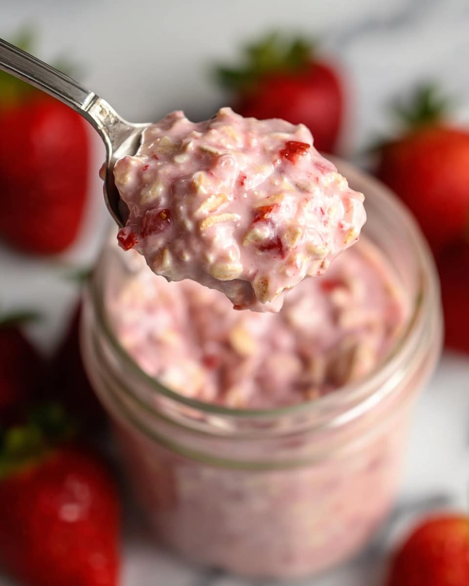 Strawberries and Cream Overnight Oats Recipe - Recipe Image