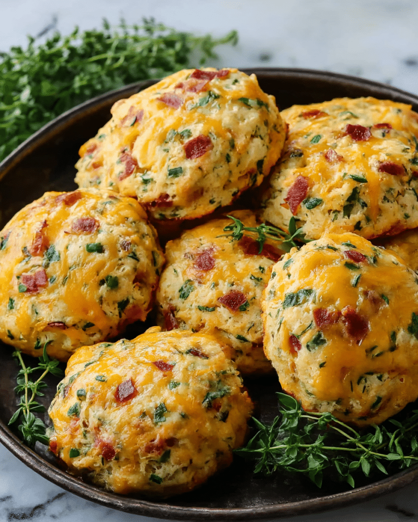 Breakfast Protein Biscuits with Spinach, Ham, and Cheddar Recipe