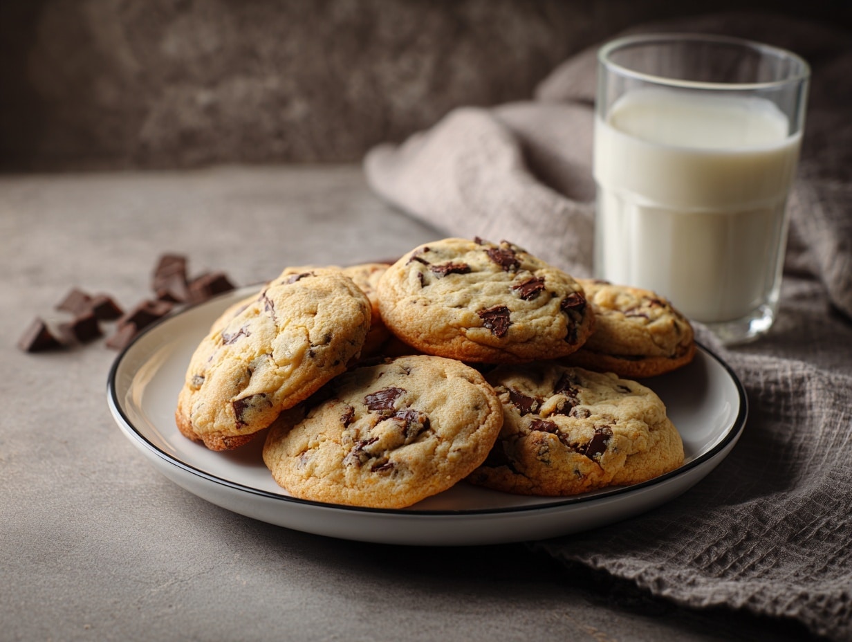 Ultra Thick Bakery Style Chocolate Chip Cookies Recipe - Recipe Image